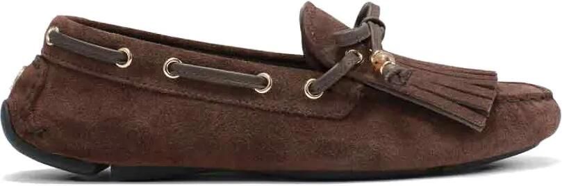 Jimmy Choo Manon loafers met franje Bruin