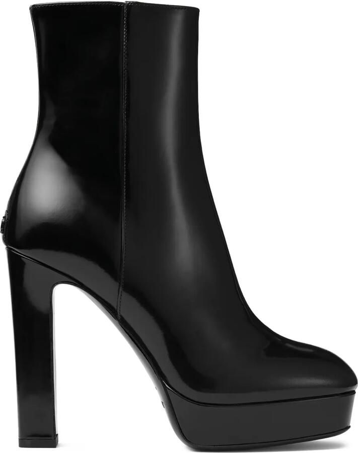 Jimmy Choo Marene 120 enkellaarzen met plateauzool Zwart