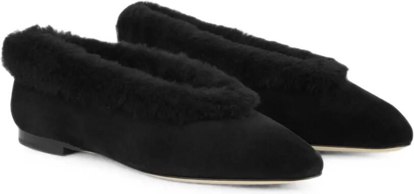 Jimmy Choo Margot ballerina's met lammy afwerking Zwart - Foto 4