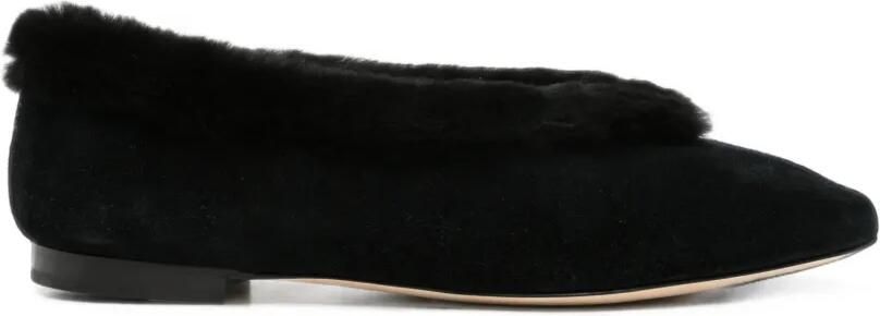 Jimmy Choo Margot lammy ballerina's Zwart