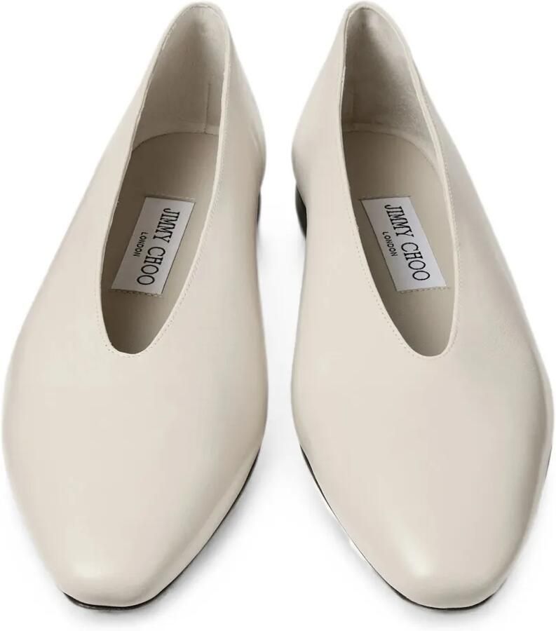 Jimmy Choo Margot leren ballerina's Beige - Foto 2