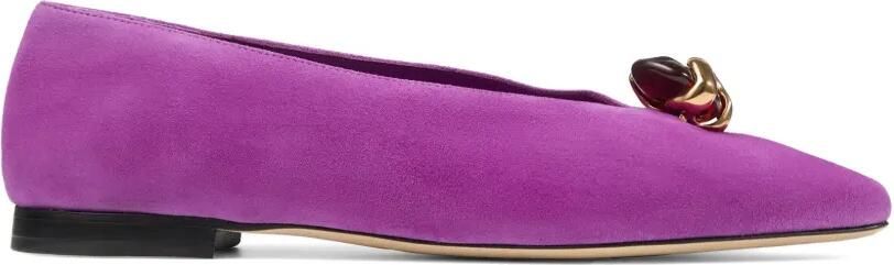 Jimmy Choo Margot violet orchidee suède ballerina's Paars