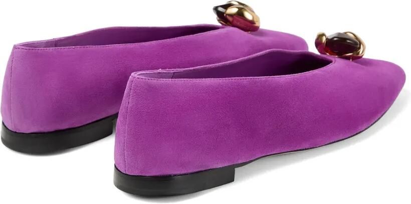 Jimmy Choo Margot violet orchidee suède ballerina's Paars - Foto 3