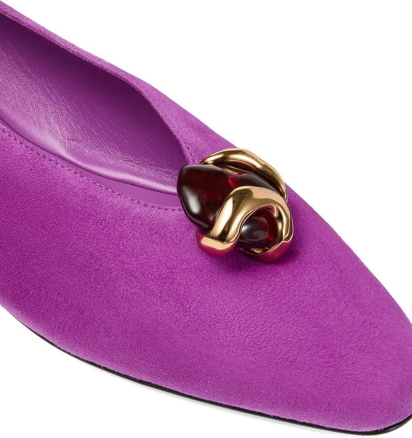 Jimmy Choo Margot violet orchidee suède ballerina's Paars - Foto 5