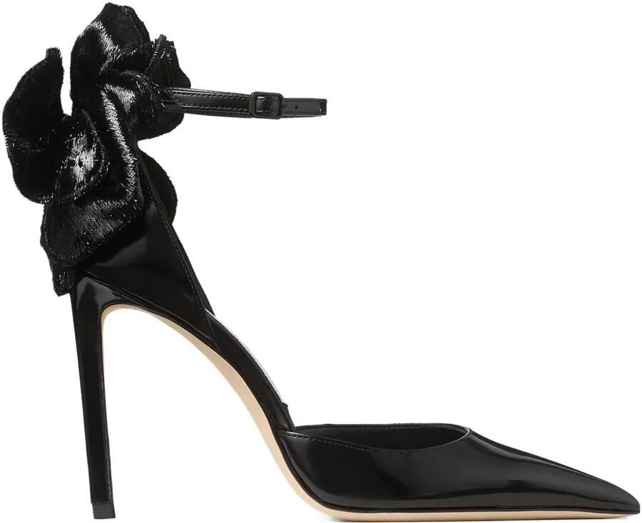 Jimmy Choo Marja 100 pumps met enkelbandje en strik Zwart
