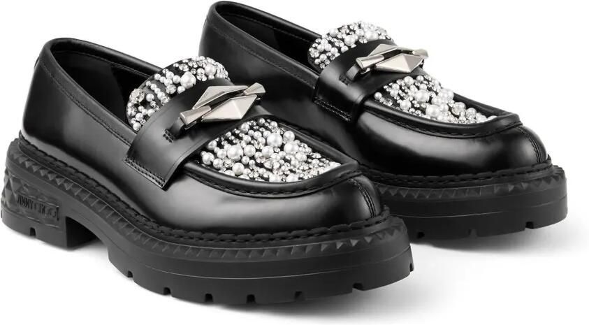 Jimmy Choo Marlow Diamond loafers Zwart