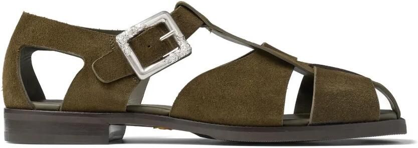 Jimmy Choo Meadow suède sandalen Groen