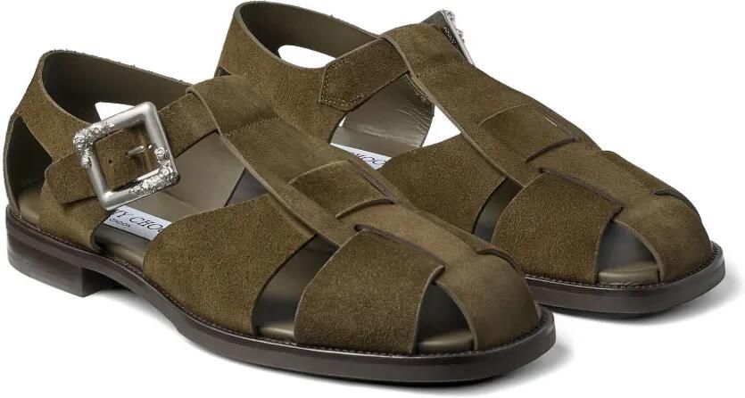 Jimmy Choo Meadow suède sandalen Groen - Foto 3
