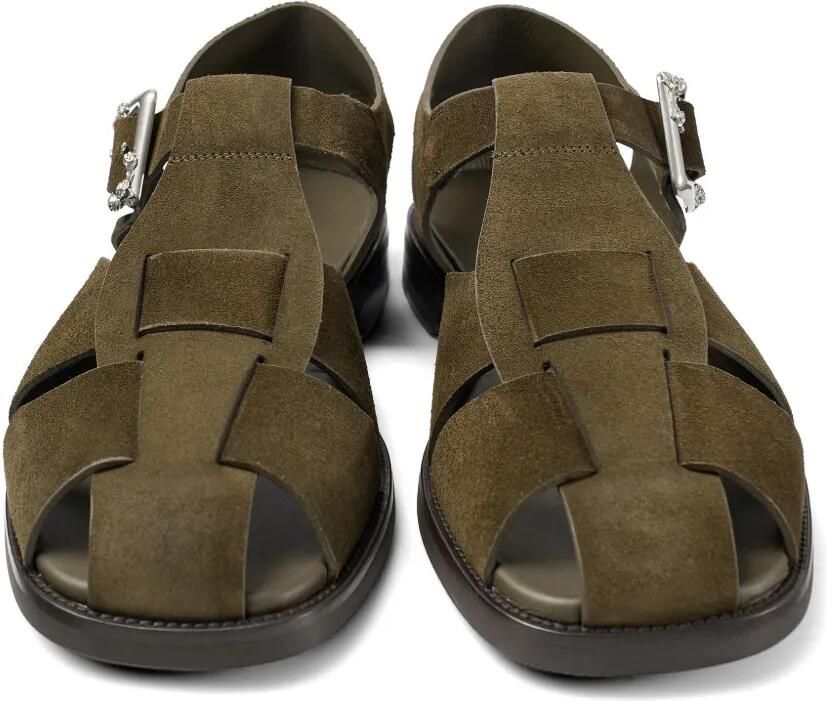 Jimmy Choo Meadow suède sandalen Groen - Foto 2