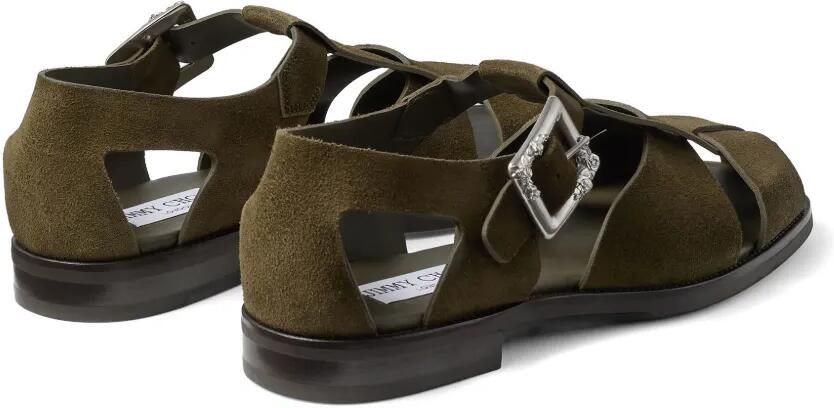 Jimmy Choo Meadow suède sandalen Groen - Foto 4