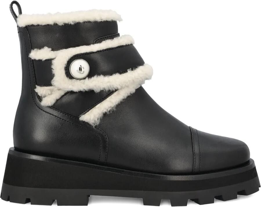 Jimmy Choo Meena laarzen met lammy afwerking Zwart