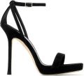 Jimmy Choo Moza 120 sandalen met enkelbandjes en plateauzool Zwart - Zwart
