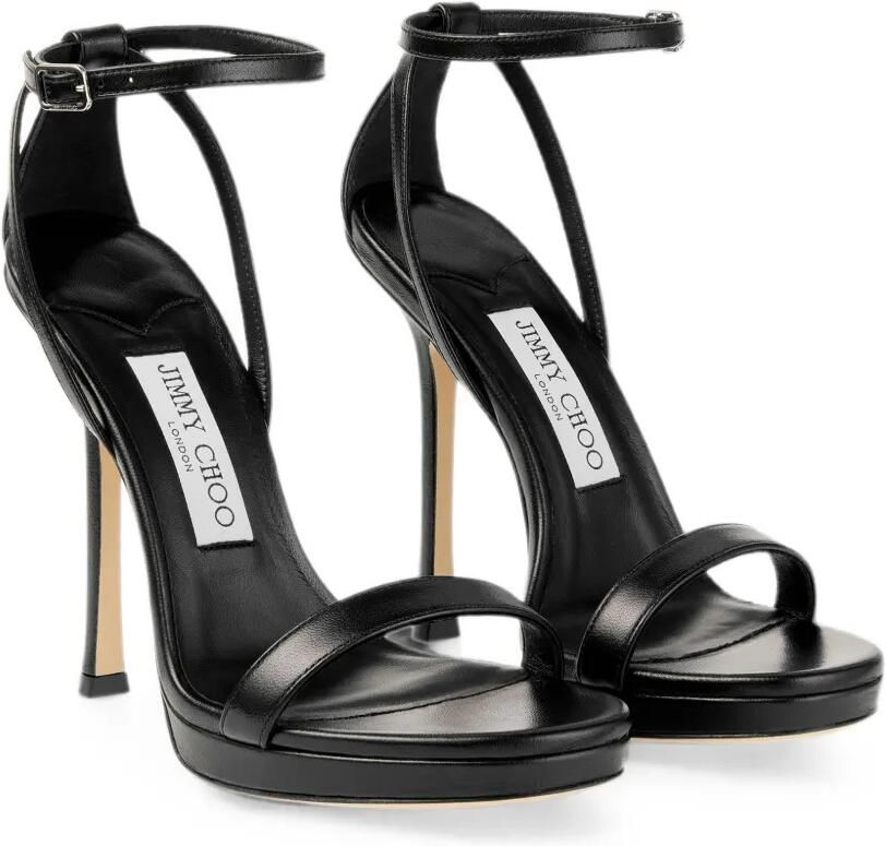 Jimmy Choo Moza 120 sandalen met enkelbandjes en plateauzool Zwart - Foto 3
