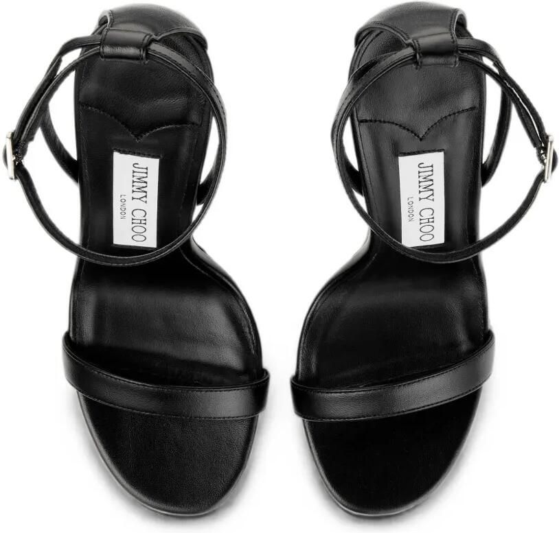 Jimmy Choo Moza 120 sandalen met enkelbandjes en plateauzool Zwart - Foto 2