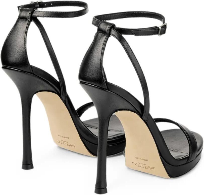 Jimmy Choo Moza 120 sandalen met enkelbandjes en plateauzool Zwart - Foto 4