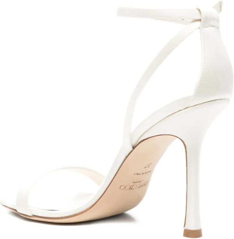 Jimmy Choo Moza sandalen met kristallen gesp en enkelbandje Wit - Foto 2
