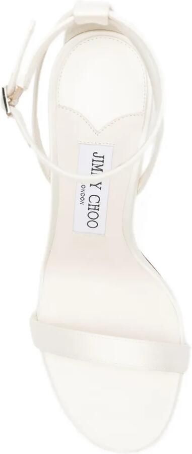 Jimmy Choo Moza sandalen met kristallen gesp en enkelbandje Wit - Foto 4