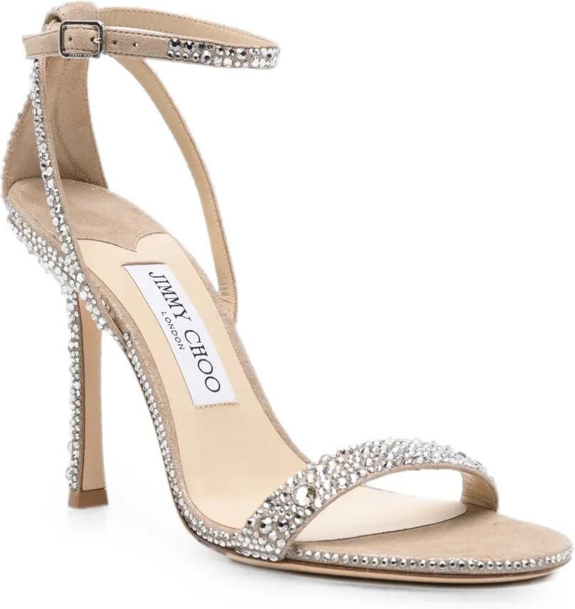 Jimmy Choo Moza sandalen verfraaid met kristallen Beige - Foto 2
