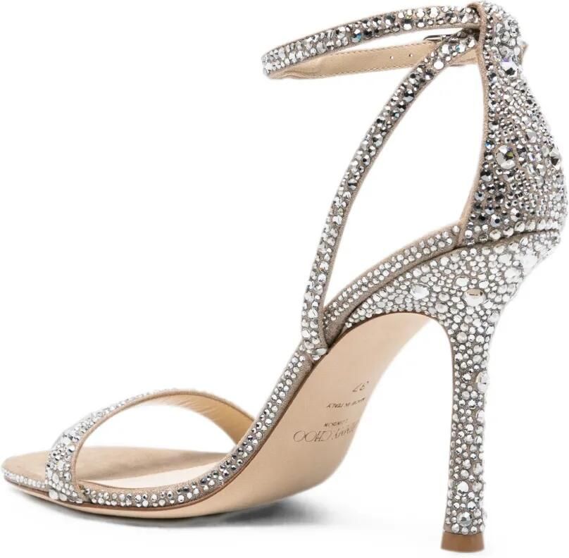 Jimmy Choo Moza sandalen verfraaid met kristallen Beige - Foto 3