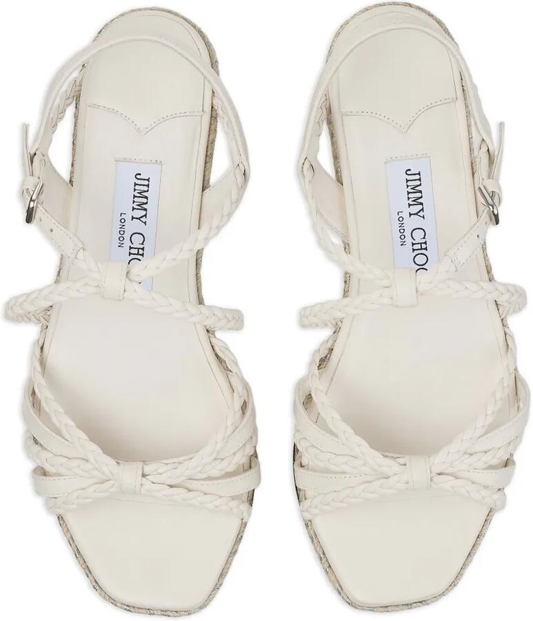 Jimmy Choo Nyra 60 gevlochten espadrilles Wit - Foto 2