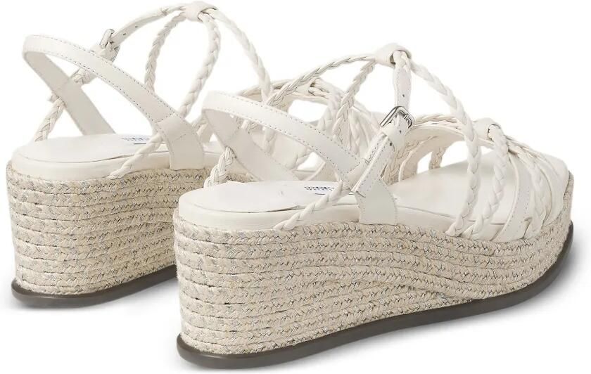 Jimmy Choo Nyra 60 gevlochten espadrilles Wit - Foto 5