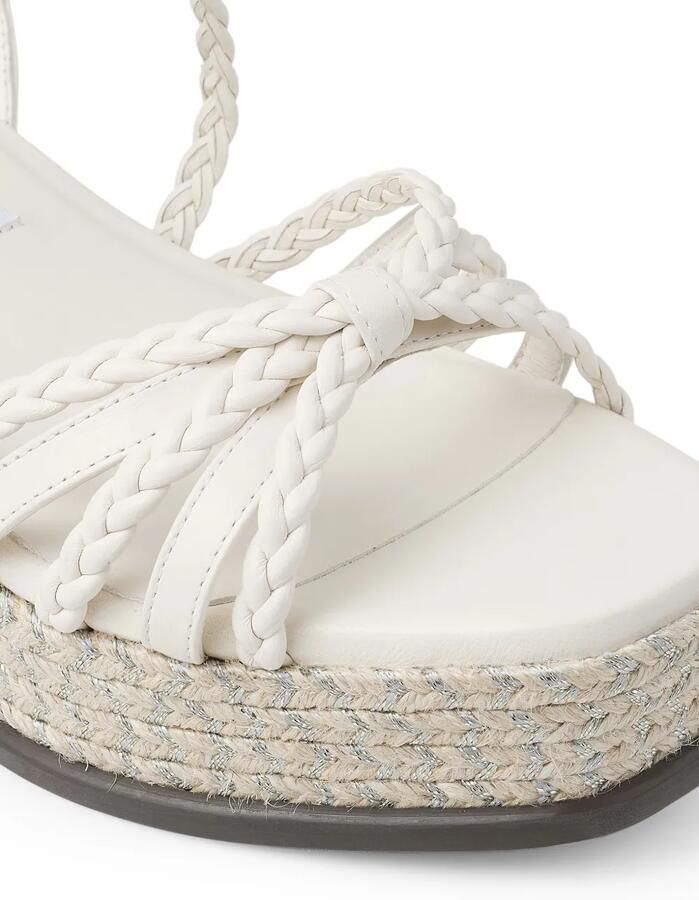 Jimmy Choo Nyra 60 gevlochten espadrilles Wit - Foto 3