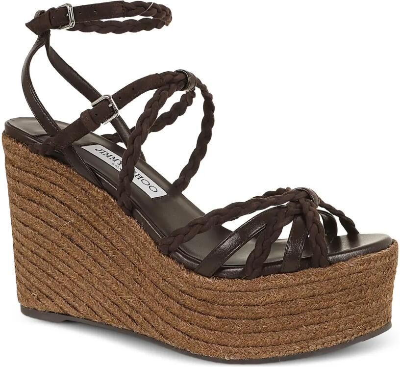 Jimmy Choo Nyra sandalen met plateauzool Bruin - Foto 3