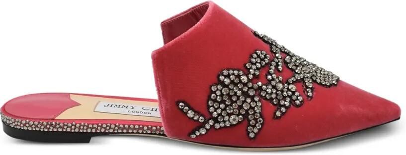 Jimmy Choo Rachel muiltjes verfraaid met kristallen Rood - Foto 3