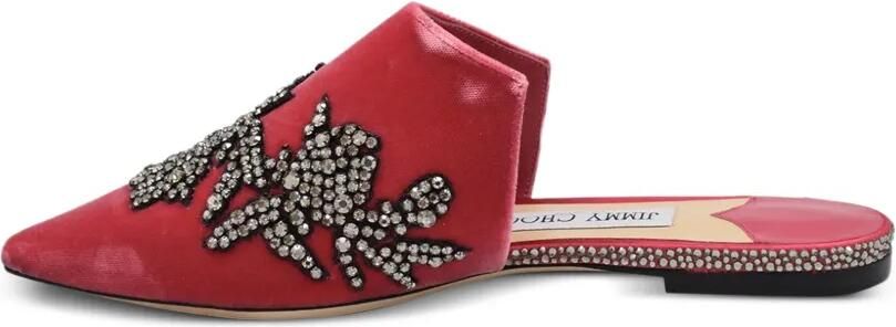 Jimmy Choo Rachel muiltjes verfraaid met kristallen Rood - Foto 4