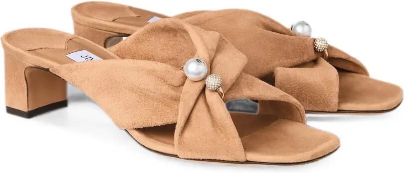 Jimmy Choo Rafi 45 toffee suède sandalen Beige - Foto 5