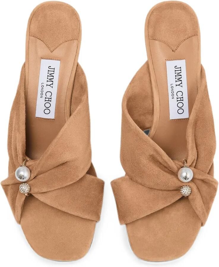 Jimmy Choo Rafi 45 toffee suède sandalen Beige - Foto 3