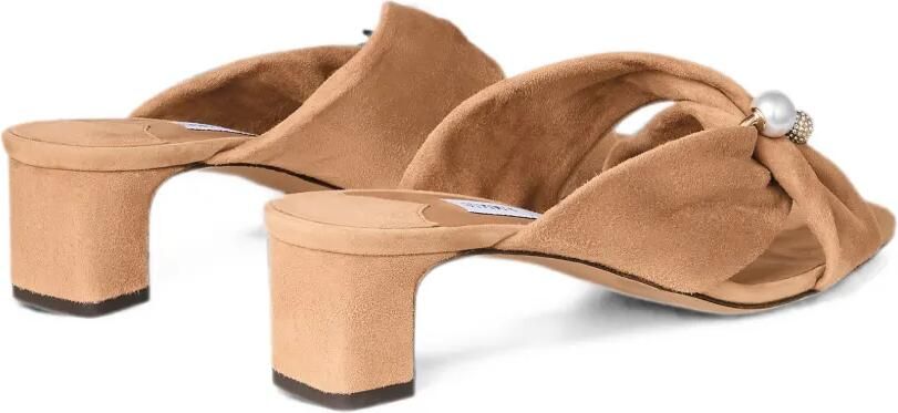 Jimmy Choo Rafi 45 toffee suède sandalen Beige - Foto 4