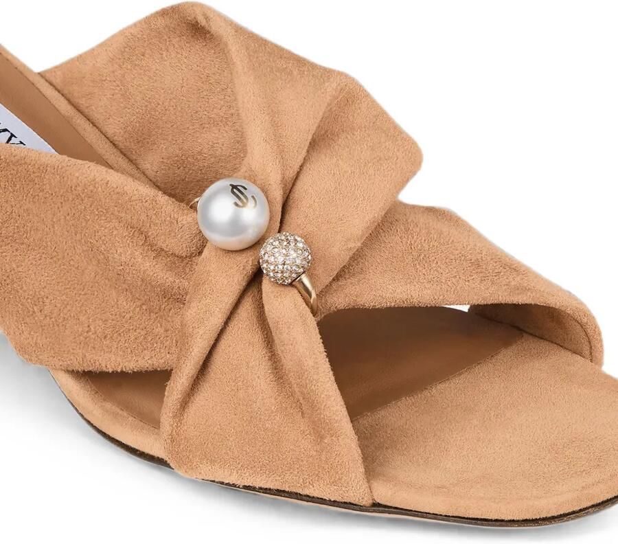 Jimmy Choo Rafi 45 toffee suède sandalen Beige - Foto 2
