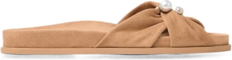 Jimmy Choo Rafi platte sandalen Beige