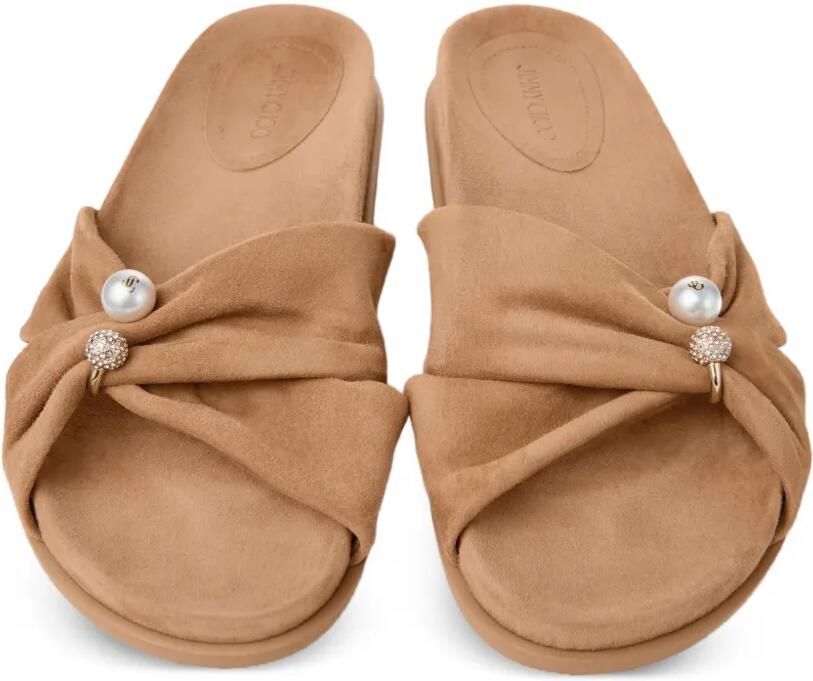 Jimmy Choo Rafi platte sandalen Beige - Foto 3