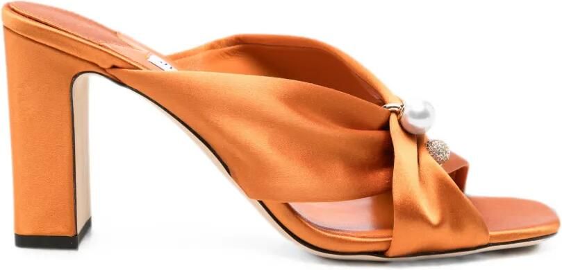 Jimmy Choo Rafi sandalen verfraaid met parels Oranje