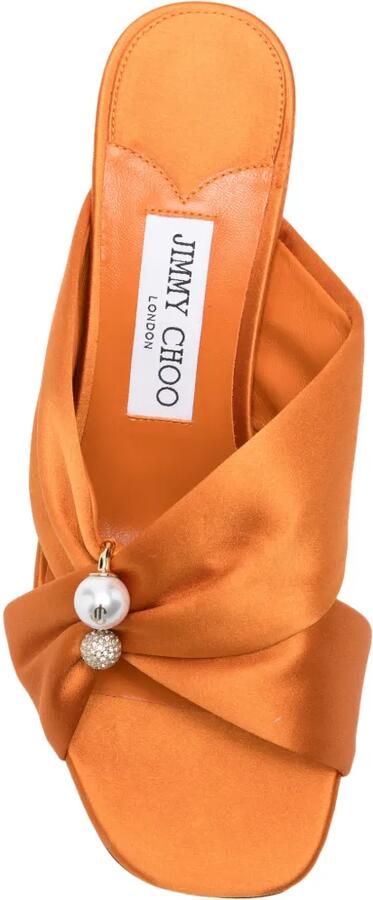 Jimmy Choo Rafi sandalen verfraaid met parels Oranje - Foto 4