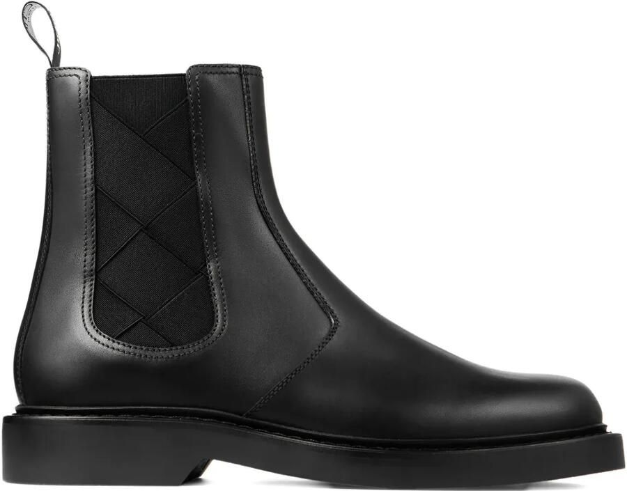 Jimmy Choo Reggie Chelsea laarzen met geweven vlak Zwart