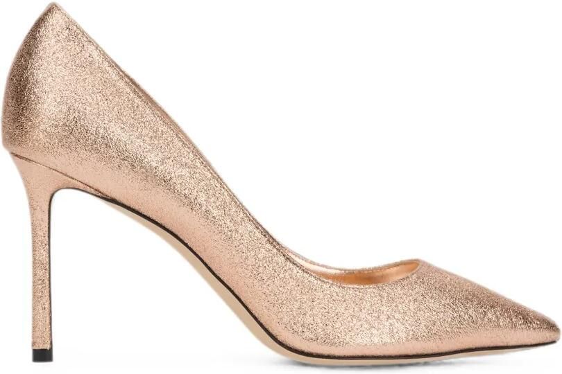 Jimmy Choo Romy 85 metallic pumps met puntige neus Roze
