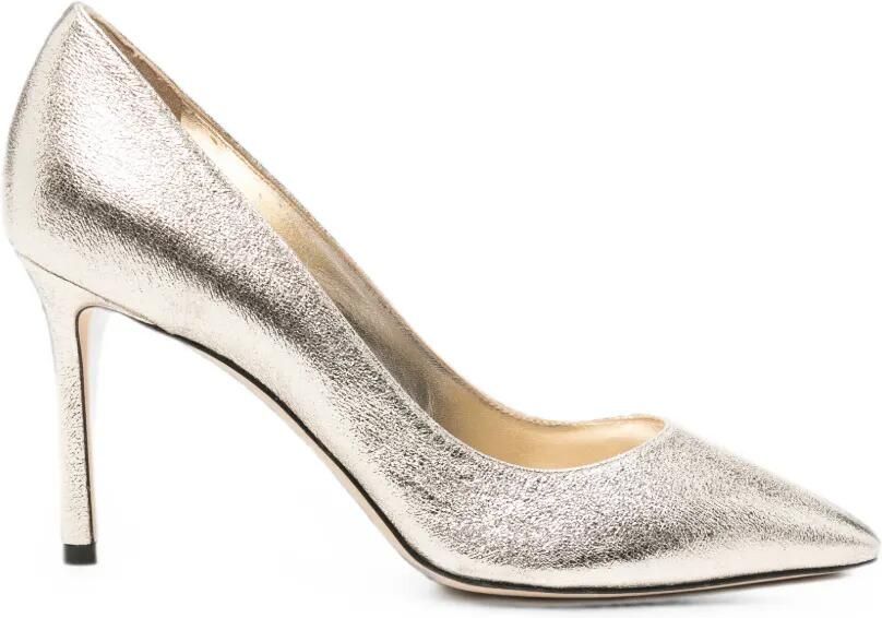 Jimmy Choo Romy metallic leren pumps Goud