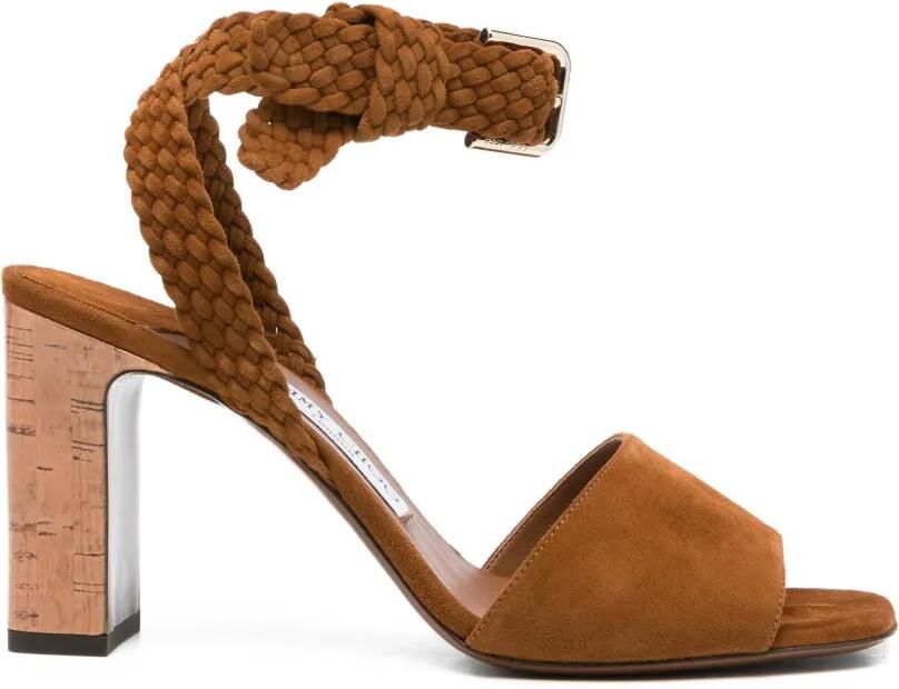 Jimmy Choo Rori suède sandalen Bruin