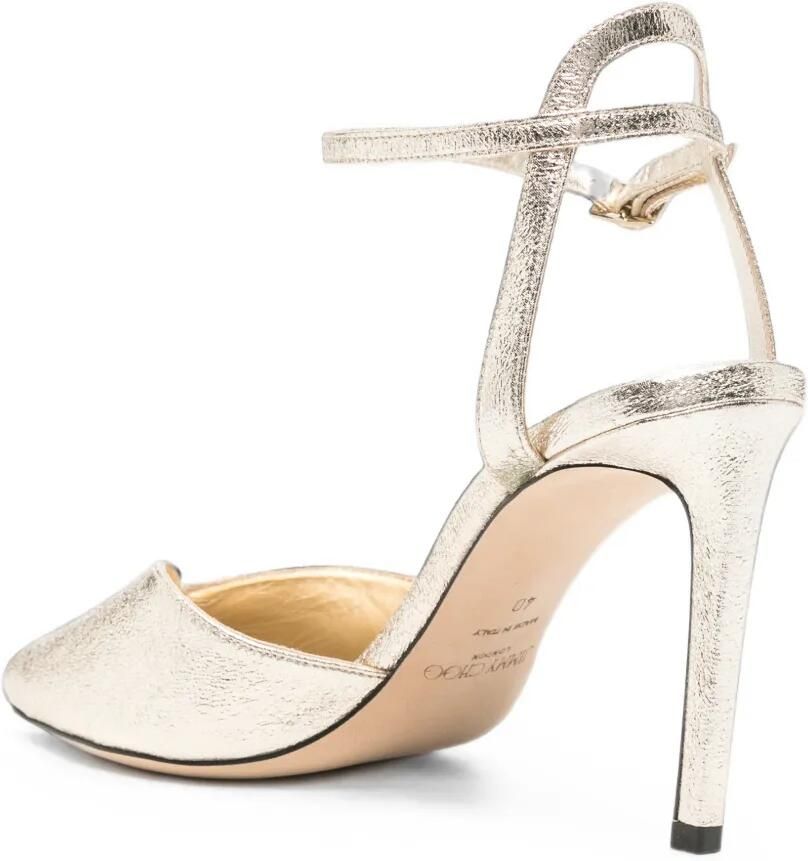 Jimmy Choo Sacora 85 metallic sandalen Goud - Foto 2