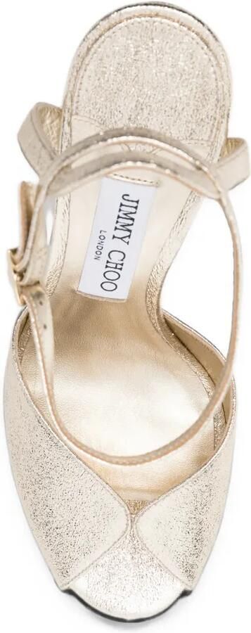 Jimmy Choo Sacora 85 metallic sandalen Goud - Foto 4
