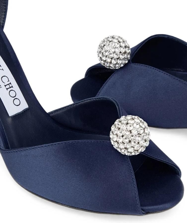 Jimmy Choo Sacora 85 satijnen sandalen verfraaid met kristallen Blauw - Foto 2