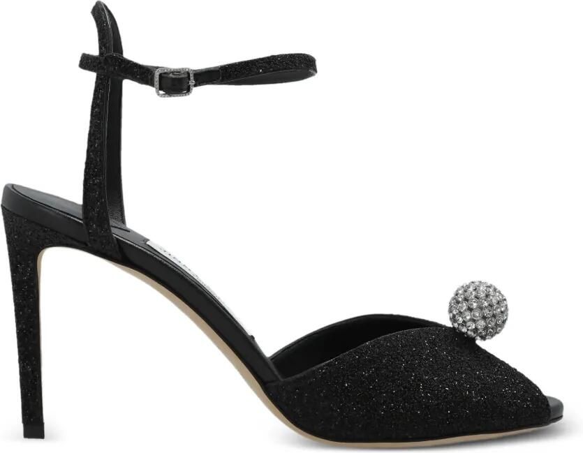 Jimmy Choo Sacora sandalen verfraaid met kristallen en bandje Zwart