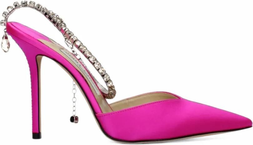 Jimmy Choo Saeda crystal-embellished pumps Roze