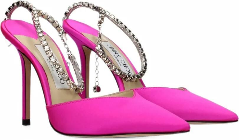 Jimmy Choo Saeda crystal-embellished pumps Roze - Foto 4