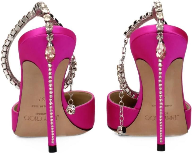 Jimmy Choo Saeda crystal-embellished pumps Roze - Foto 2
