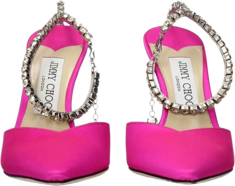 Jimmy Choo Saeda crystal-embellished pumps Roze - Foto 3