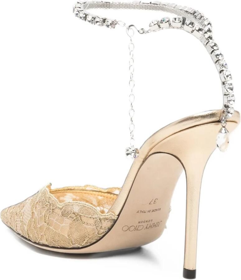 Jimmy Choo Saeda lace-mesh pumps Beige - Foto 2